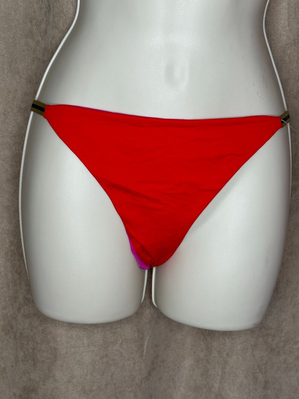 Basta Surf Orange Pink Reversible Bikini Bottom S NWOT